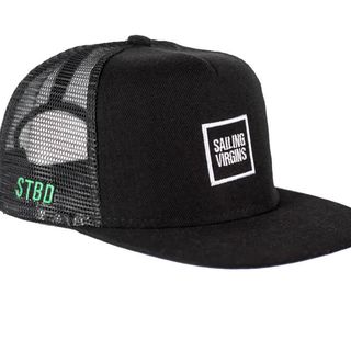 Black Mesh Trucker Hat with SV Logo